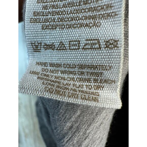 Free People Tiger Eyes Henley Shirt Womens S Taupe Brown Sequins Bohemian Boho - Picture 9 of 9